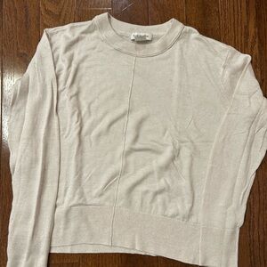 Club Monaco Light Beige Crew Neck Sweater